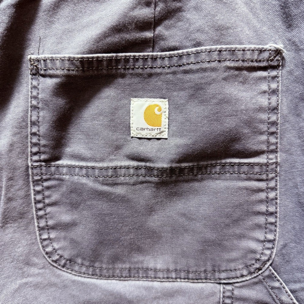 Carhartt Cargo Carpenter Pants Womens Size 18 Regular Loose Fit Gray Workwear - Picture 4 of 7